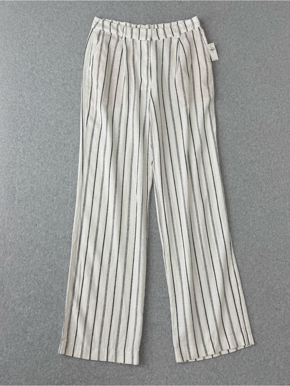 Old Navy Extra High Waisted Linen Blend Taylor Wide Leg Trouser Pants M Tall